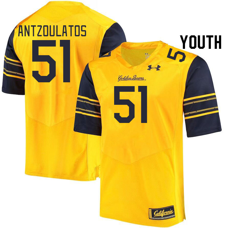 Youth #51 Blake Antzoulatos California Golden Bears College Football Jerseys Stitched Sale-Gold - Click Image to Close